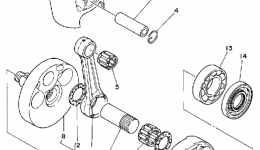 Crankshaft - Piston for мотоцикла YAMAHA IT425G1980 year 