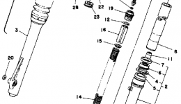 FRONT FORK для мотоцикла YAMAHA IT425G1980 г. 