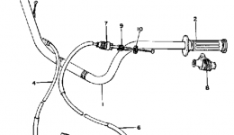 Handlebar Cable для мотоцикла YAMAHA XS1100LG1980 г. 