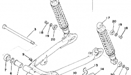 Rear Arm - Rear Cushion - Chain Case для мотоцикла YAMAHA TY175C1976 г. 
