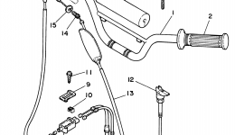 Steering Handle Cable для мотоцикла YAMAHA PW80 (PW80P)2002 г. 