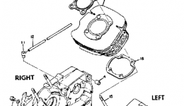 Crankcase Cylinder для мотоцикла YAMAHA AT3_CT3 (AT2)1972 г. 