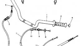 Handlebar Cable for мотоцикла YAMAHA RADIAN (YX600WC) CA1989 year 