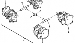 Carburetor Data (Xvz13dsc - Dtc) для мотоцикла YAMAHA XVZ13DS1986 г. 