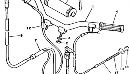 Handlebar - Cable для мотоцикла YAMAHA Y-ZINGER (PW50F)1994 г. 