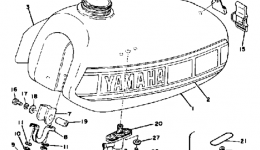 Fuel Tank Yz100 E - F для мотоцикла YAMAHA YZ100F1979 г. 