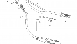 Steering Handle Cable для мотоцикла YAMAHA YZ250F (YZ250FP)2002 г. 