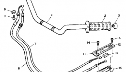 Handlebar Cable для мотоцикла YAMAHA V-MAX 1200 (VMX12UC) CA1988 г. 
