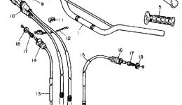 Steering Handle-Cable для мотоцикла YAMAHA TT600K1983 г. 
