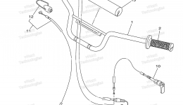 Steering Handle Cable для мотоцикла YAMAHA TTR110 (TTR110EH)2017 г. 