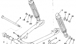 Rear Arm - Rear Cushion - Chain Case для мотоцикла YAMAHA TY175B1975 г. 