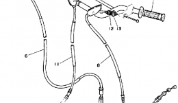 Handlebar - Cable для мотоцикла YAMAHA BIG WHEEL (BW200S)1986 г. 