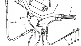 Steering Handle Cable для мотоцикла YAMAHA Y-ZINGER (PW50K1)1998 г. 
