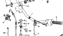 Steering Handle Cable for мотоцикла YAMAHA SEROW (XT225G)1995 year 
