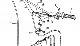 Steering Handle Cable для мотоцикла YAMAHA RT180J1997 г. 