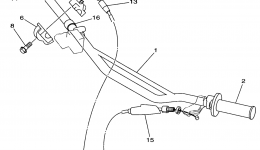 Steering Handle Cable for мотоцикла YAMAHA YZ125 (YZ125K1)1998 year 