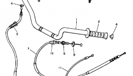 Handlebar Cable для мотоцикла YAMAHA RADIAN (YX600T)1987 г. 