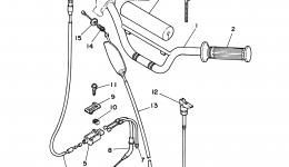 Steering Handle Cable для мотоцикла YAMAHA Y-ZINGER (PW80M1)2000 г. 