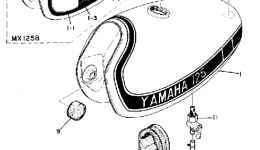 Топливный бак для мотоцикла YAMAHA MX125B1975 г. 