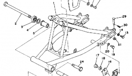 Swing Arm - Chain Case для мотоцикла YAMAHA DT175F1979 г. 