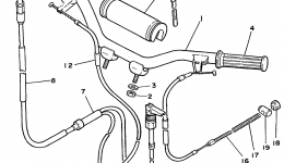 Steering Handle Cable для мотоцикла YAMAHA YZINGER (PW50L1)1999 г. 