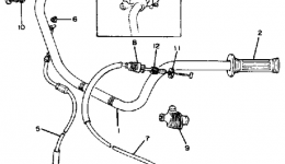 Handlebar Cable для мотоцикла YAMAHA XS650SE-111978 г. 