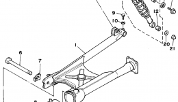 Rear Arm Suspension for мотоцикла YAMAHA VIRAGO 535 (XV535SFC) CA1994 year 