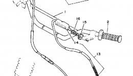 Steering Handle-Cable для мотоцикла YAMAHA YZ250 (YZ250N)1985 г. 