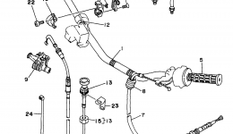 Steering Handle Cable для мотоцикла YAMAHA SEROW (XT225J)1997 г. 
