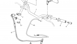 Steering Handle Cable для мотоцикла YAMAHA XSR900 60TH ANNIVERSARY (XSR900GCY) CA2016 г. 
