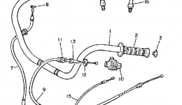 Handlebar Cable для мотоцикла YAMAHA VIRAGO 1000 (XV1000NC) CA1985 г. 