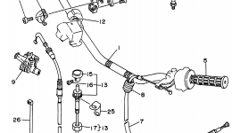 Steering Handle Cable for мотоцикла YAMAHA SEROW (XT225HC) CA1996 year 