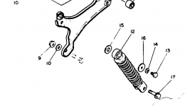 Swing Arm - Rear Shocks для мотоцикла YAMAHA Y-ZINGER (PW50E)1993 г. 