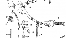 Steering Handle Cable для мотоцикла YAMAHA SEROW (XT225FC) CA1994 г. 