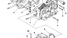 Crankcase - Cylinder для мотоцикла YAMAHA LB80_3D1977 г. 