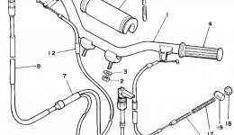 Steering Handle - Cable для мотоцикла YAMAHA Y-ZINGER (PW50G)1995 г. 