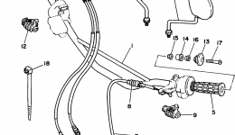 Steering Handle - Cable для мотоцикла YAMAHA XT350G1995 г. 