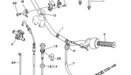 Steering Handle Cable for мотоцикла YAMAHA SEROW (XT225MC) CA2000 year 