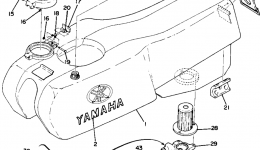 Топливный бак для мотоцикла YAMAHA TA1251975 г. 