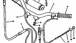 Steering Handle Cable для мотоцикла YAMAHA Y-ZINGER (PW50H1)1996 г. 