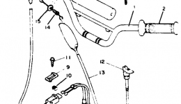 Handlebar - Cable for мотоцикла YAMAHA Y-ZINGER (PW80E)1993 year 