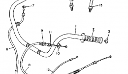 Handlebar Cable for мотоцикла YAMAHA VIRAGO 1100 (XV1100SC) CA1986 year 