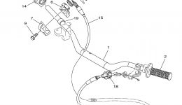 Steering Handle Cable для мотоцикла YAMAHA YZ125 (YZ125F2)2015 г. 