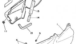 SIDE COVER for мотоцикла YAMAHA IT425G1980 year 