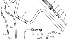 Handlebar Cable для мотоцикла YAMAHA ROUTE 66 (XV250WC) CA1989 г. 
