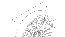 FRONT WHEEL для мотоцикла YAMAHA BOLT C SPEC (XVS95CRFG)2015 г. 