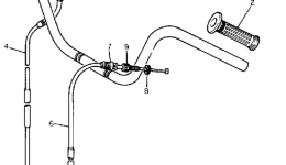 Handlebar Cable для мотоцикла YAMAHA VIRAGO 535 (XV535U)1988 г. 