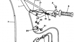 Handlebar - Cable for мотоцикла YAMAHA RT180A1990 year 