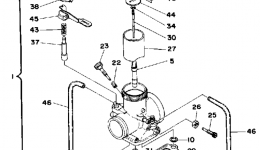 CARBURETOR for мотоцикла YAMAHA IT425G1980 year 