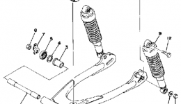 Rear Arm - Rear Cushion - Chain Case for мотоцикла YAMAHA XS400-2E1978 year 